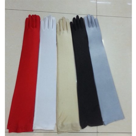Långa satinhandskar Opera Bröllopsfest Dräkt Co