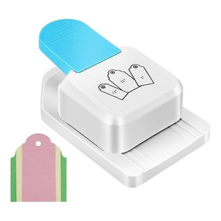3-i-1 Håndverksmerkelapp Punch, 1.5/2/2.5 Tommers Papir Puncher for Håndverk, for DIY Prosjekter Kortlaging Scrapbooking Håndverk