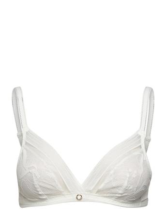 True Lace Wirefree Triangle Bra Lingerie Bras & Tops Soft Bras Triangle Bras Hvit CHANTELLE