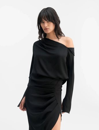 Ahlvar Gallery Cora Silk Blouse - Black - XL