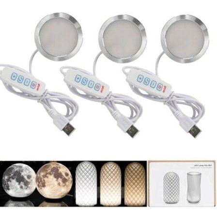 LED Pære Kit 5V USB Drevet 3000K Varmt Lys Tre Farver Kompatibel med Bambu Lab Makerworld 3D Print Reservedele