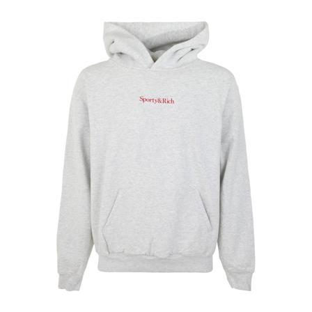 Sporty & Rich, Hoodies Szary, Mężczyzna, Rozmiar: L