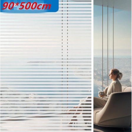 Frosted glasfilm glasdekor fönsterfilm insynsskydd film badrum kontor DIY fönsterdekal glasfilm 90*500cm solskydd fönsterfilm