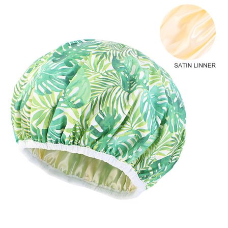 Grønne blade - Badehætte til kvinder og piger, genanvendelig, oversize
