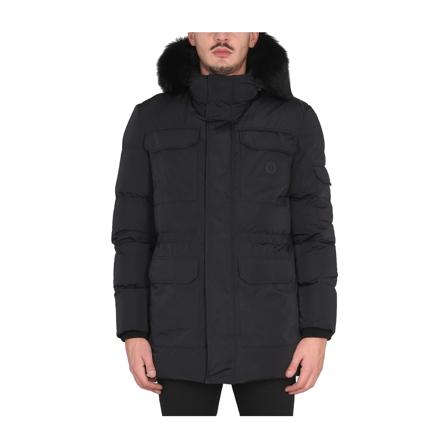 Philipp Plein Down Jacka With Logo svart, Herr, Herr, Storlek: M
