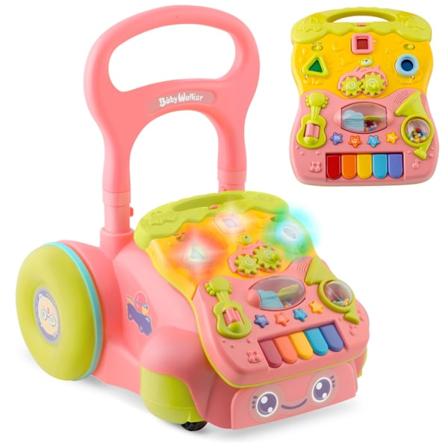 Opettava kävelijä musiikilla 2-in-1 RK-744 Ricokids pinkki