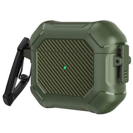 AirPods 3 fodral i kolfiber - Svartaktig Grön