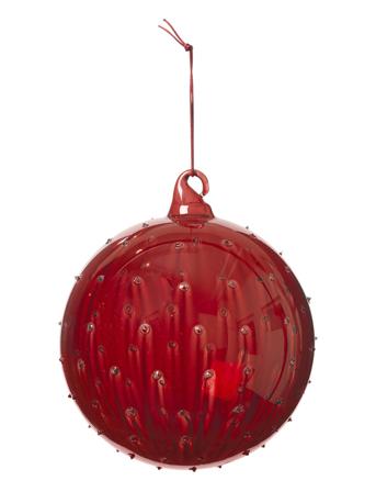 Deko Kugle 'Dot' Home Decoration Christmas Decoration Christmas Baubles & Tree Accessories Rød Broste Copenhagen