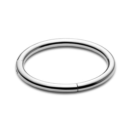 8 mm Silver-tone Surgical Steel Piercing Ring for Men - Lip piercing jewellery