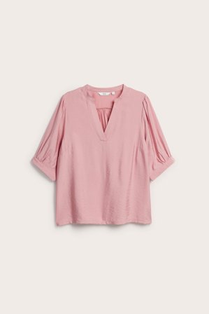 Kappahl | Bluse med puffermer Rosa L | Rosa