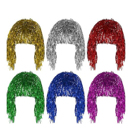 6 kpl Glitter-asuja naisille Punainen peruukki Valkoinen peruukki Glitter-peruukki Naisten peruukki Vaalea peruukki