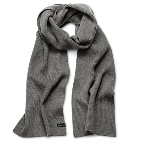 Baltic | Bufanda de punto fino de acrílico gris para hombres - Bufandas de invierno