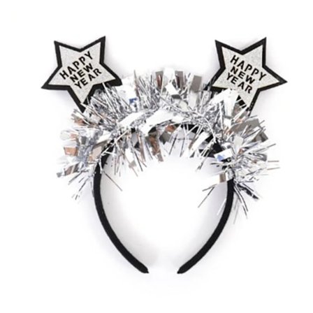 2 Stk Godt Nytår Pandebånd Guld Sølv Glitter Star Hovedbeklædning
