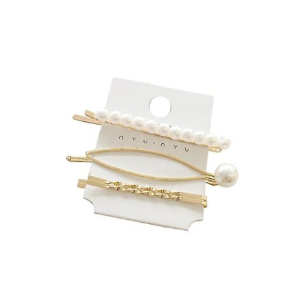 Perle Hårklemmer Sæt 4-styks Perle Hår Dekorative Brude Hårklemmer Håndlavet Hår Tilbehør (stil 4)