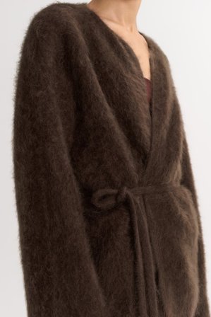 Soft Goat - Brushed cardigan - Women cashmere sweater - S - Mocha