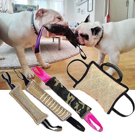 Hunde-tyggepute i hamp for trening av biting og tygging