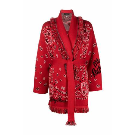 Alanui, Cardigans Rood, Dames, Maat:M,wol