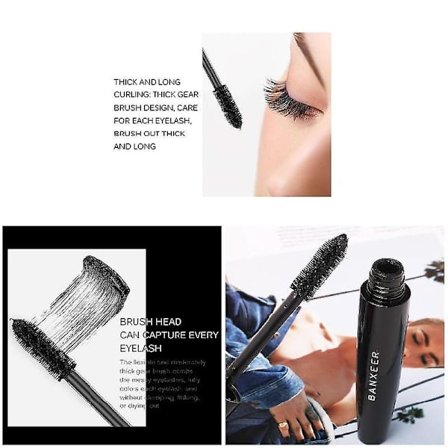 4D Fluffy Volume Mascara Vattentät Ögonfransförlängning Tjock Lång Sminkverktyg