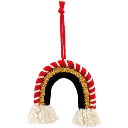 Kudotut joulupaljetit sateenkaari riipus Boho hapsupitsi seinävaate