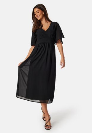 Bubbleroom Occasion Butterfly Sleeve Midi Dress Klær