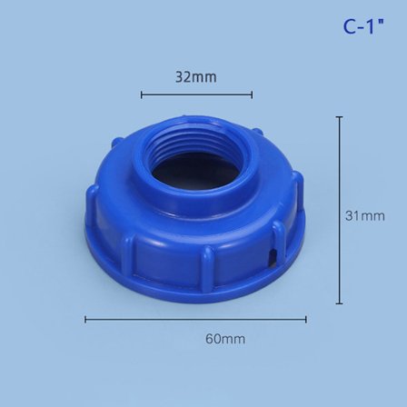 IBC Tank fittins S60X6 Groft gevindhætte til 1/2" 3/4" 1" Adap