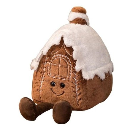 Jul Pepperkakehus Plysjpute Supermyk Bomull Økologisk Plysjleketøy For Klemmer Plysjleketøy_x