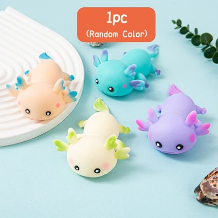 1/4 Sød Axolotl Squishy Legetøj, Blødt og Bedårende Klemme Sjovt Legetøj - Blødt