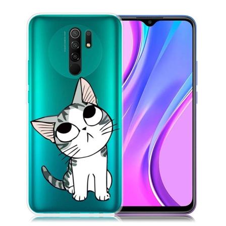 Deco Xiaomi Redmi 9 Etui - Sød kat White