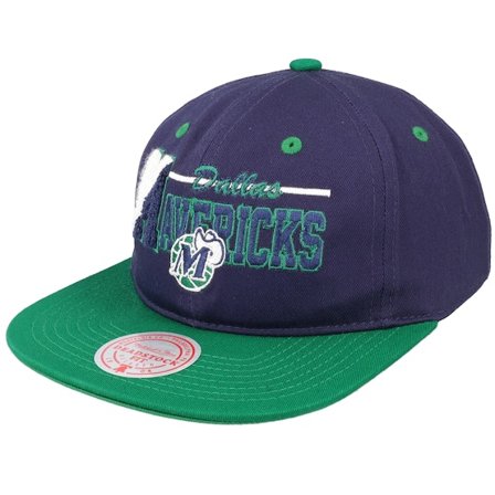 Mitchell & Ness - NBA - Blue - snapback - Cap - Dallas Mavericks Varsity Letter Blue/Green Snapback - Hatstore