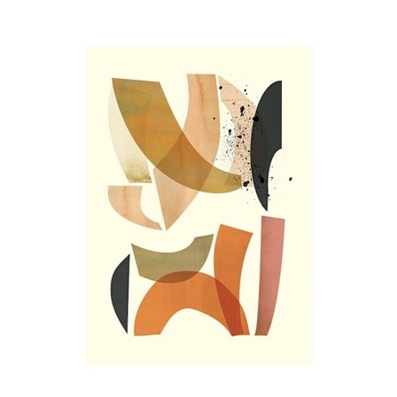 Nicola Evans Segment Print 40cm x 30cm Vit/Orange/Svart