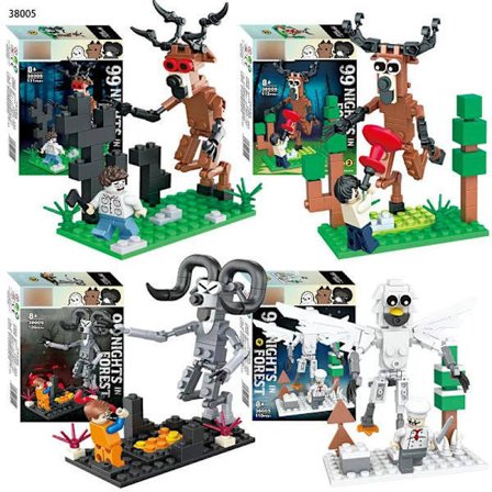 99 Nætter i Skovens Monster Byggesæt | Karaktermodelblokke | Kreativt Samlelegetøj*38005 fire kasser*