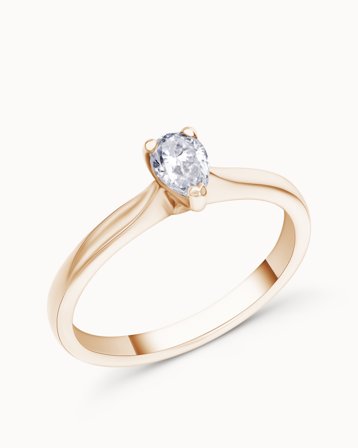 Solitairering Pauline 18K Rosaguld Naturlig Diamant 0.50 Carat - Forlovelsesringe & Vielsesringe hos Vanbruun