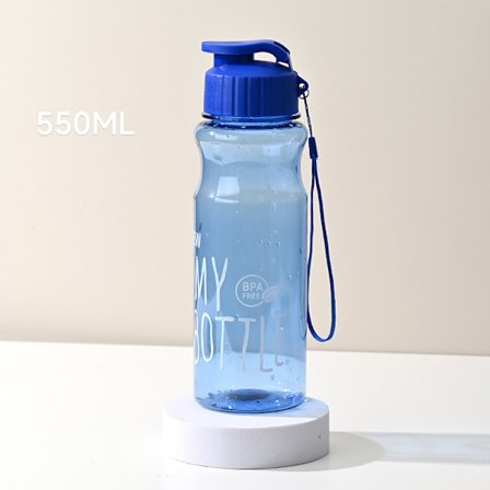 Transparent vandflaske Bærbar sportskop til at drikke 550 ML