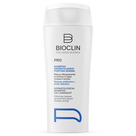BIOCLIN Cura dei Capelli PRO - Shampoo Dermatologico Forfora Grassa 200ml - Shampoo Antiforfora