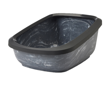 Savic - Kattesandkasse Aseo Jumbo Marble, 67,5x48,5x29cm, Grå/Hvit - Katt - Kattedo & kattetoalett - Kattedo & kattetoalett uten tak - ZOO.no