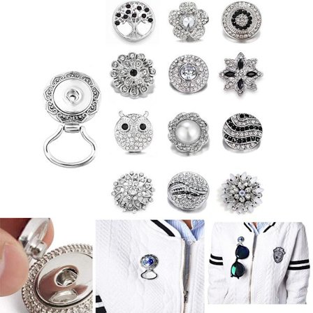 13PCS (ett set med 13 svartvita designer) Magnetiska glasögonhållare