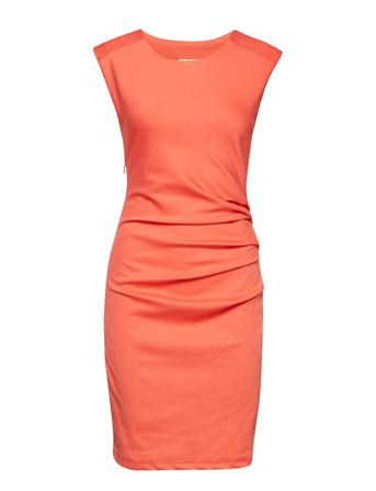 India Round-Neck Dress Knælang Kjole Orange Kaffe