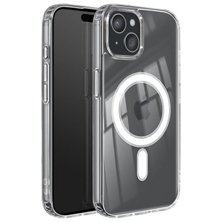 MagSafe-kuori - SWISSTEN - iPhone 15 - Läpinäkyvä - Vahvistettu suoja - MagSafe-yhteensopivuus