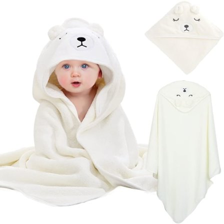 Håndkle for barn, hettehåndkle for barn, superabsorberende, komfortabel og myk fleece, en-pakning, tørker raskt