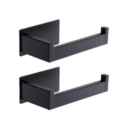 2 st Toalettpappershållare Ingen Borrning Självhäftande Rostfritt Stål Hållare Pappershållare