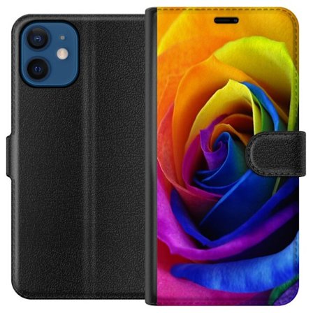 Kompatibelt Plånboksfodral till Apple Apple iPhone 12 Rainbow Rose