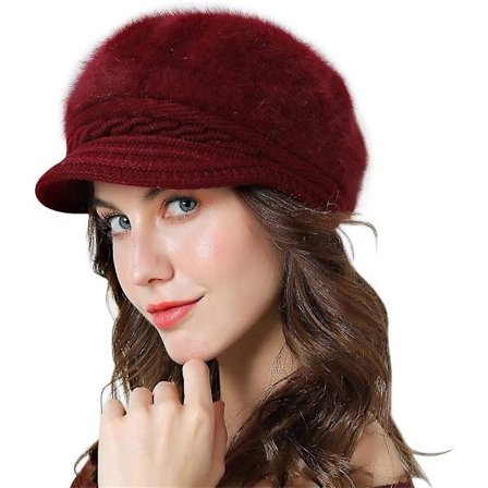 Naisten talvihattu Beret talvihattu naisille neulottu hattu Cabbie Cap Visor Beret lahja