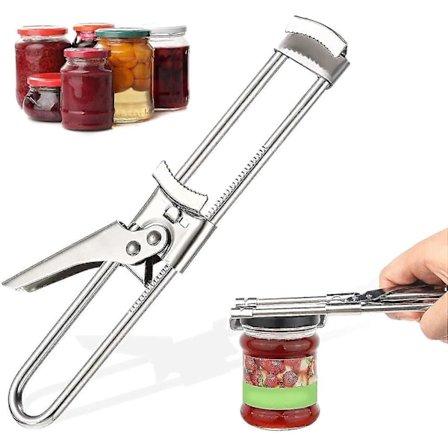 Lokkåpner, Manuell Syltetøyglass Flaskeåpner Rustfritt Stål For Kjøkken Frokost Lokkfjerner For