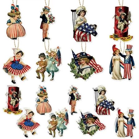 16 STK National Day Doll Pendant Retro Independence Day
