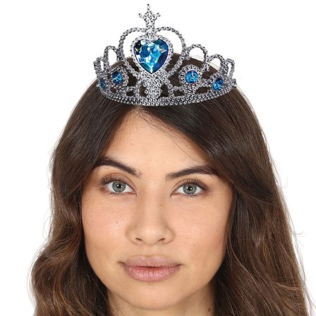 Hårbøyle med Krone Sølv/Blå