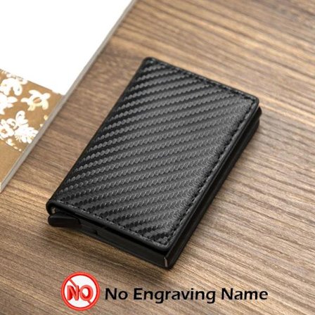 Gravering Anpassat Namn ID Kreditkortshållare Plånböcker Herr Märke Rfid-blockerande Magisk Läder Slim Mini Plånbok Liten Pengaväska