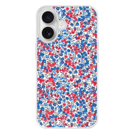 Siliconförstärkt tryckt skal kompatibelt med Apple iPhone 16 Liberty Wiltshire Blå
