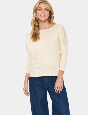Saint Tropez A2561, Milasz R-Neck Pullover - Cream - XL