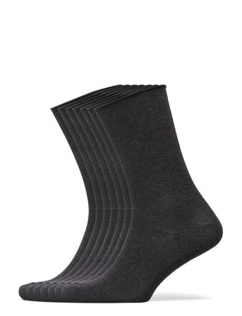 Decoy Socks Org.cotton 7Pk Underwear Socks Regular Socks Grå Decoy