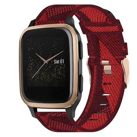 För Garmin Venu Sq 20 mm Nylon Woven Watch Band